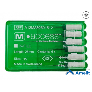 Інструмент ручний K-File M-Access №15, 25 мм (Dentsply Sirona), 6 шт./пак.